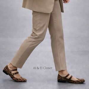 Arizona Jean Co AZ Helena Cheetah Mary Jane Flats Size 6.5 Leopard Print NWB